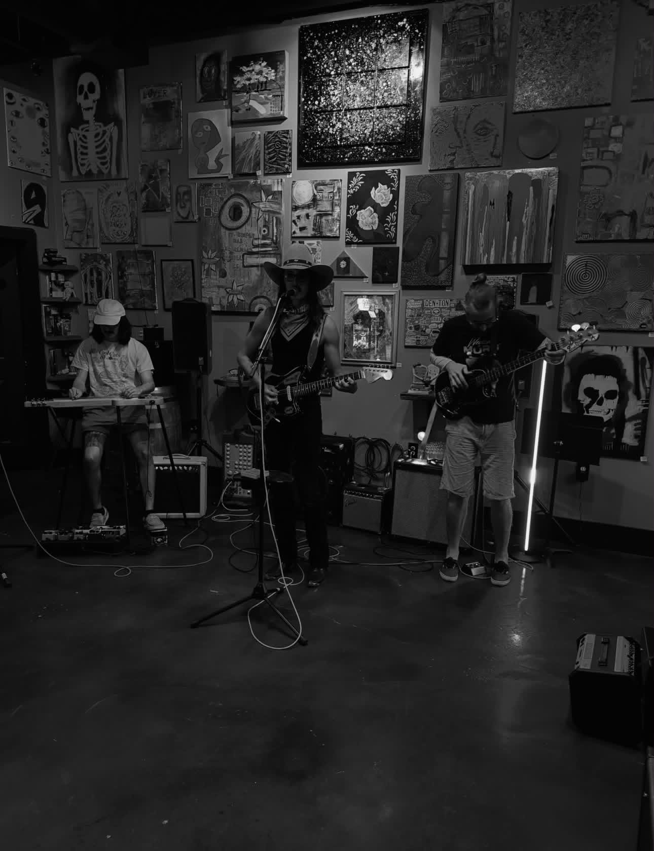 Preston, Mikka, and Kyle at Toasty Bro's Open Mic